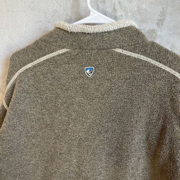 Kuhl Europa Alfpa Fleece Men’s Size Large 1/4 Zip Jacket Oatmeal Sherpa - Picture 7 of 10